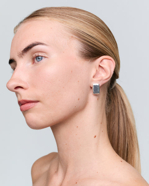 【HYERES LOR】24FW★ Triple Silver Square Slide Earrings LE_NORA_24_06_2417502_HIGHRES_
